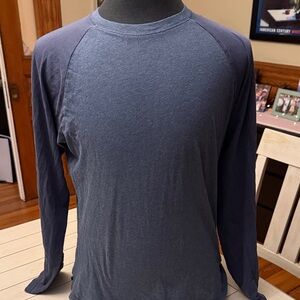 Travis Mathew Two-Tone Blue Long Sleeve Tee